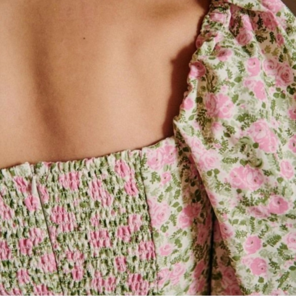 Sezane Alexandra Robe in Peonies - Picture 2 of 14